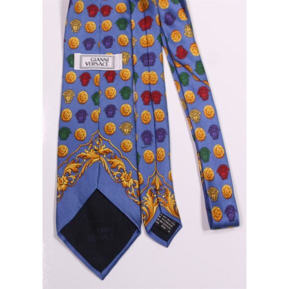 Gianni Versace Tie Vintage 90's Medusa Head Silk Necktie Tie - Picture 4 of 6